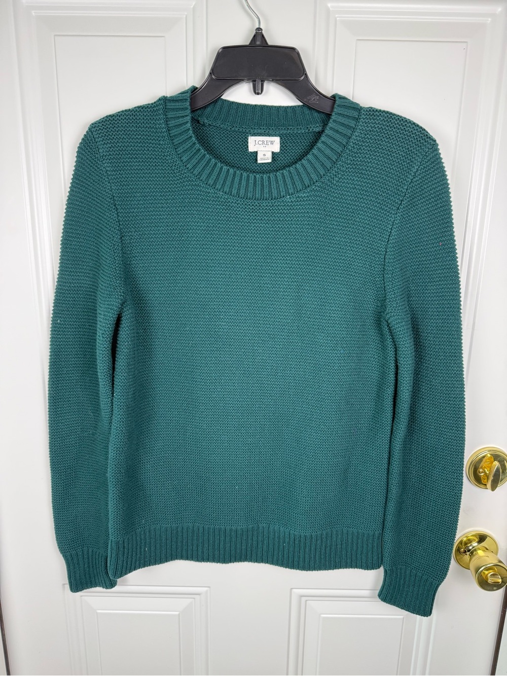 J. Crew Women's Teal Crewneck Sweater - Textured Knit